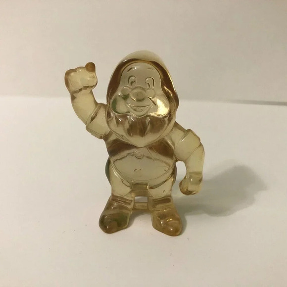 Vintage Walt Disney Dwarfs Lucite Figures Dopey Snow White Doc Lot of  2 - Picture 6 of 14